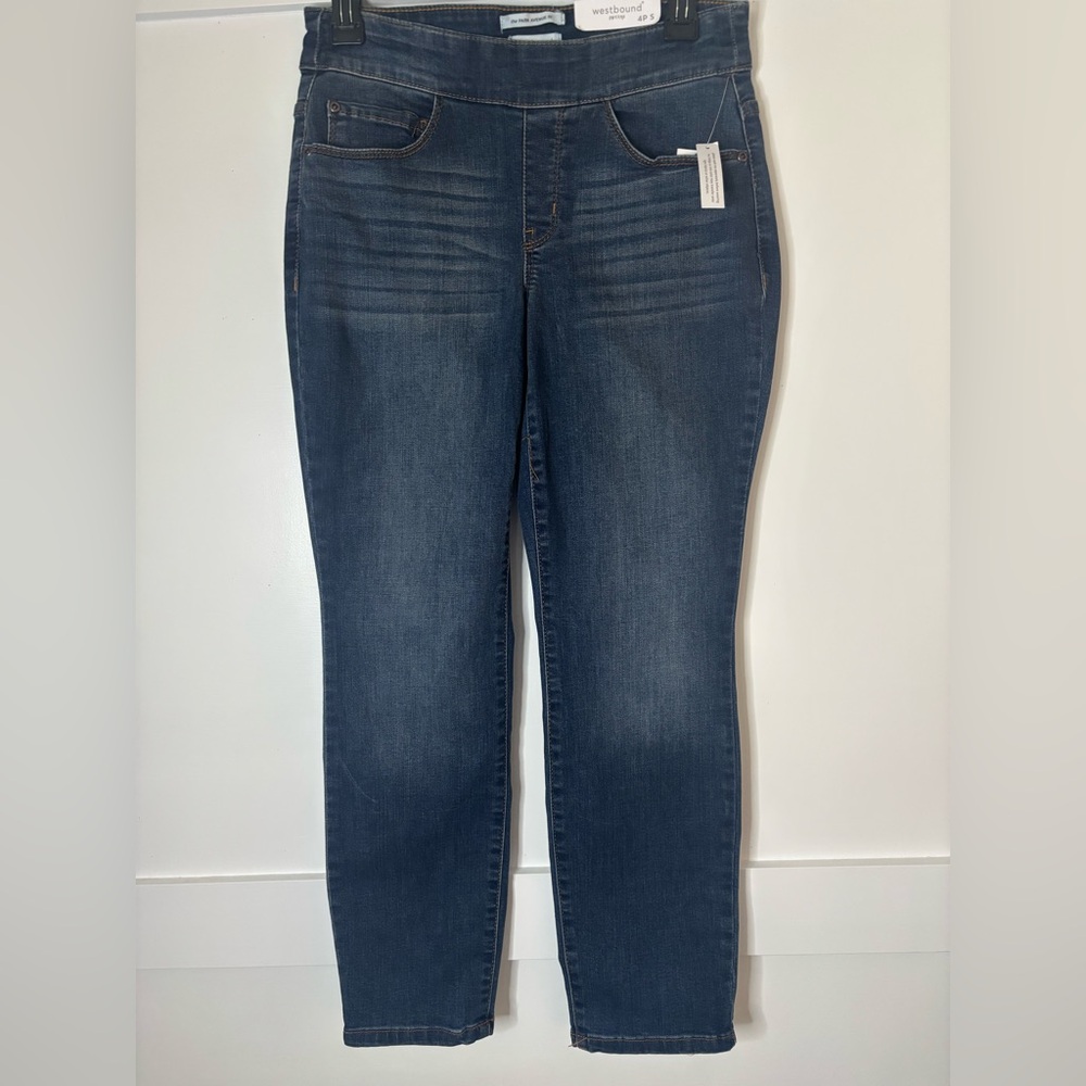 Westbound Dark Blue Skinny Jeans size 4P new with tags